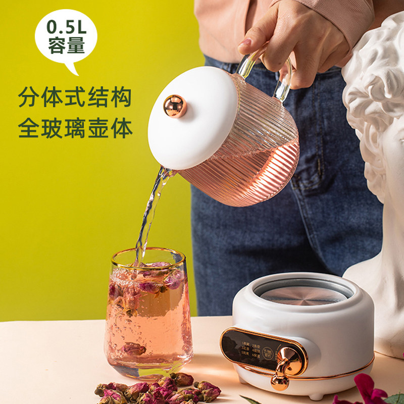 养生杯电炖杯便携式烧水杯玻璃养生壶电热杯办公室小型煮花茶茶壶