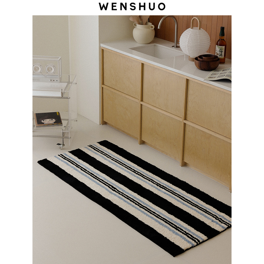 WENSHUO家用长条美式风簇绒地毯