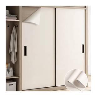 肤感衣柜贴纸翻新自粘玻璃柜门柜子遮丑改色膜家具改造防水墙壁纸