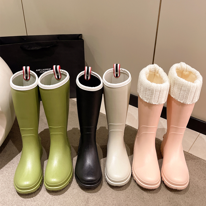 高筒秋冬日韩防水防滑女雨鞋