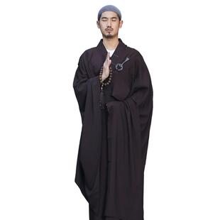 优选【弘通 专注品质】居士五戒缦衣 海青搭衣女咖啡色男僧服僧衣