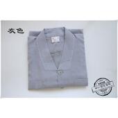 竹节麻纱短褂套装 优选祥仁僧服夏季 薄款 男女僧衣透气舒适小褂灰色