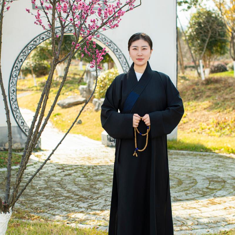 优选梵戒海青居士服女款台湾麻纱小袖海清男僧服春夏四季和尚大褂