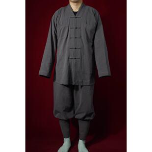优选春秋亚麻僧服短褂出家师父和尚小褂僧人大褂长褂厚款亚麻僧衣