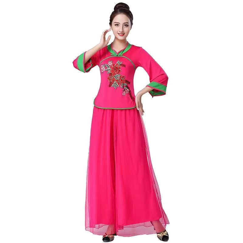 特价广场舞服装新款套装裙冬季秧歌舞演出服中老年扇子舞衣服女跳