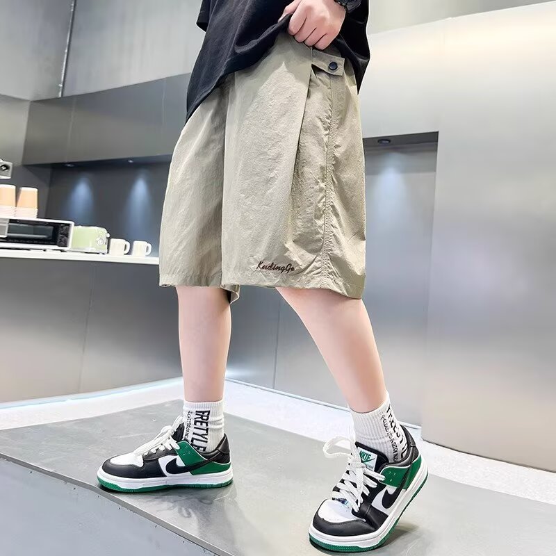 男童夏装运动短裤外穿速干新款中大儿童夏季男孩中裤子薄款五分裤