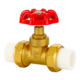 ppr双活接铜闸阀20253240双头热熔阀门4分6分1寸水管配件铜球管件