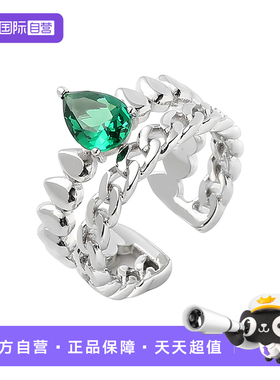 【自营】VITARING戒指女简约锆石开口可调节指环小众设计欧美风