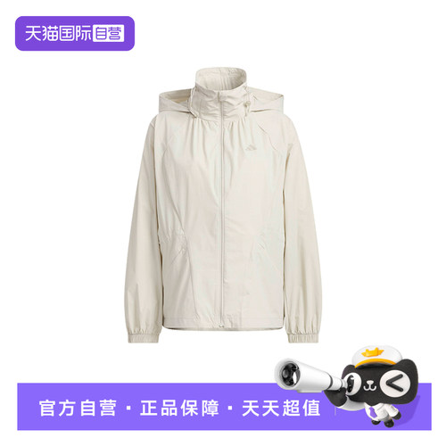 【自营】adidas阿迪达斯女防风连帽外套户外健身梭织夹克 KH2659