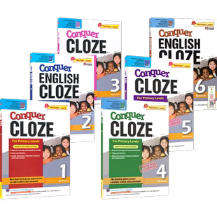 【自营】新加坡英语攻克系列 完型填空 SAP Conquer Cloze Workbook 小学1-6年级练习册 英语练习题 小学教辅 英文原版进口图书