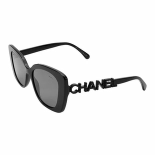【自营】Chanel/香奈儿墨镜字母镶钻方框明星同款太阳镜 CH5422