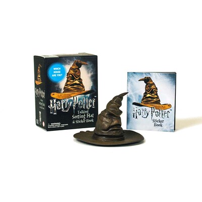【自营】预售 哈利波特会说话的分院帽有声迷你摆件+贴纸书套装 Harry Potter Talking Sorting Hat and Sticker Book 英文原版