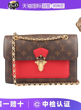 【自营】中古9新LV路易威登VICTOIRE红色老花斜挎M41731斜挎包