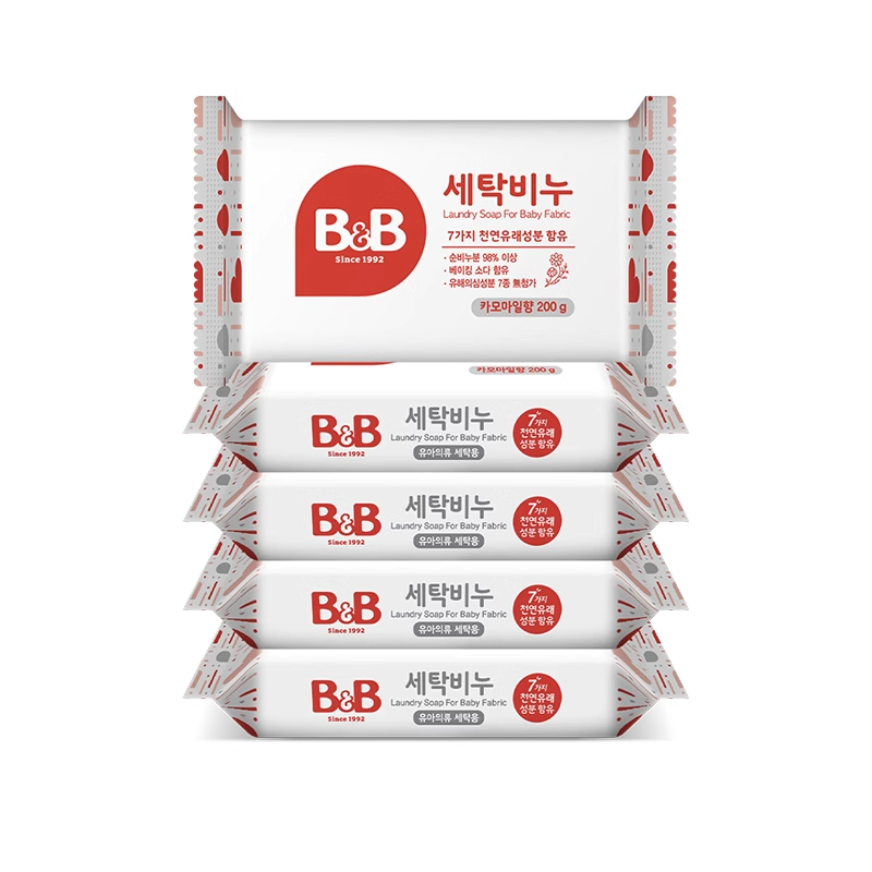【自营】保宁B&B洗衣皂甘菊香皂五联包装200g*5包*2组