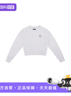 【自营】Converse匡威女子圆领宽松休闲卫衣短款套头衫WCH723-GGN