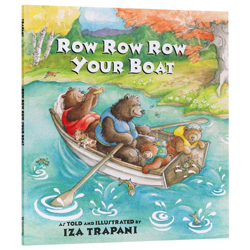 【自营】你的小船摇啊摇 英文原版绘本 Row Row Row Your Boat 平装 廖彩杏书单第37周  故事歌谣 幼儿童启蒙早教英语读物图画书