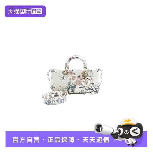 Dior白色花卉戴妃包横版
