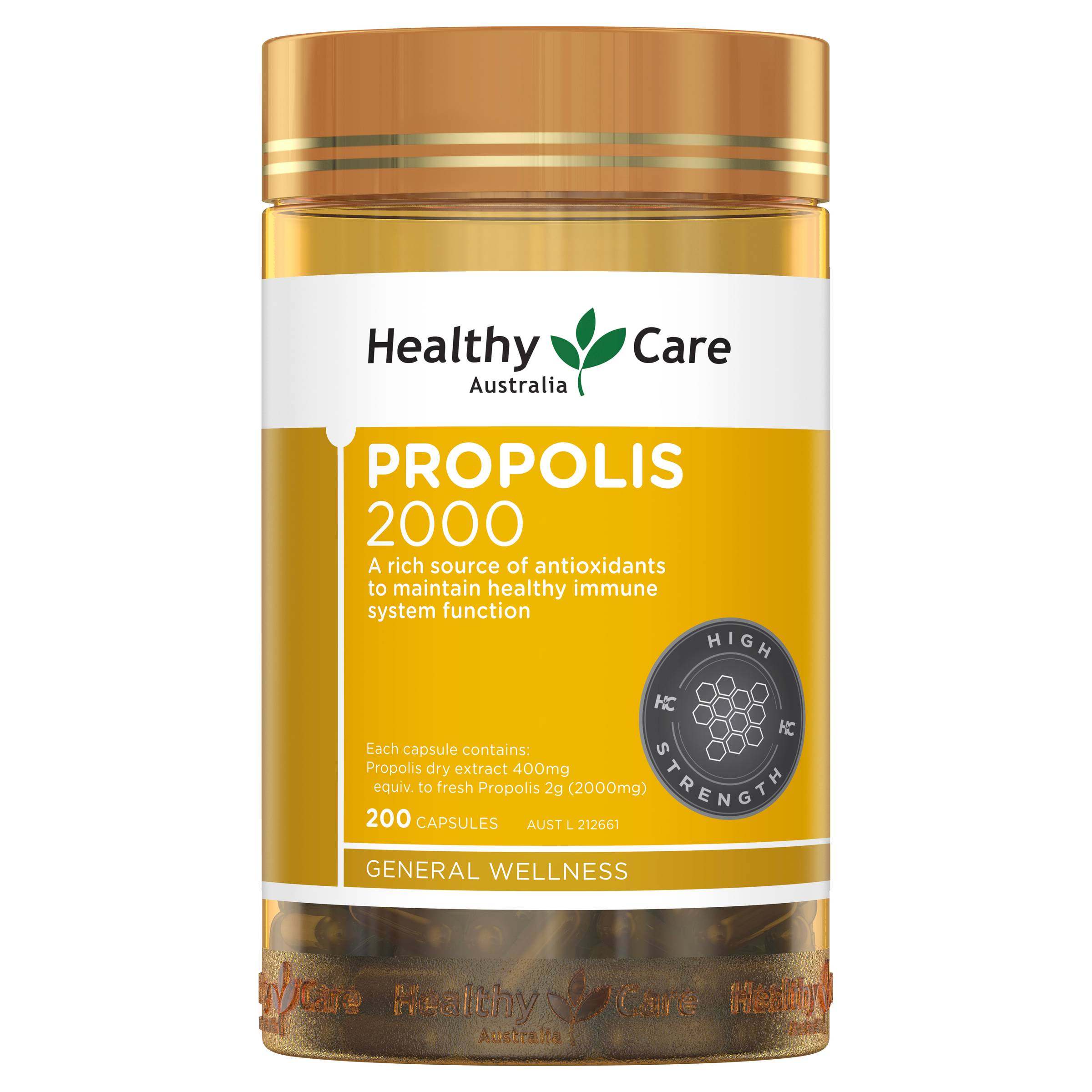 healthy care 蜂胶软胶囊2000mg 200粒/瓶
