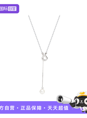 珍珠流苏长款项链女纯银锁骨链