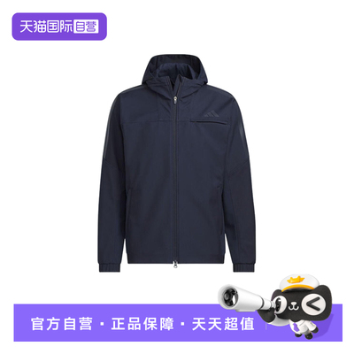 【自营】adidas阿迪达斯三条纹连帽风衣外套男梭织夹克KA1306