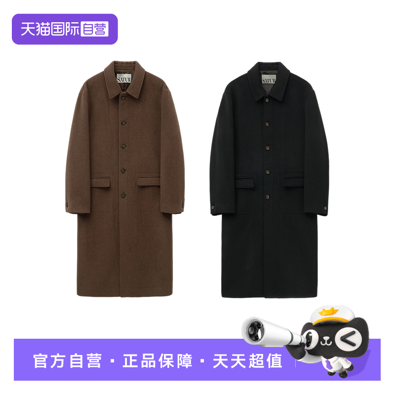 【自营】SATUR ARCHIVE2025秋冬新毛呢外套休闲百搭混纺羊绒大衣