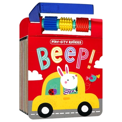 【自营】Play City Rollers Beep! 交通工具单词书 拖拉机 挖掘机词汇认知 早教启蒙 魔术贴可悬挂 硅胶可转动 英文原版进口图书