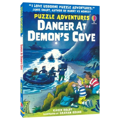 【自营】Usborne Puzzle Adventures Danger at Demon's Cove 尤斯伯恩 英文原版解谜冒险桥梁书 恶魔湾历险记 7-10岁思维训练图书