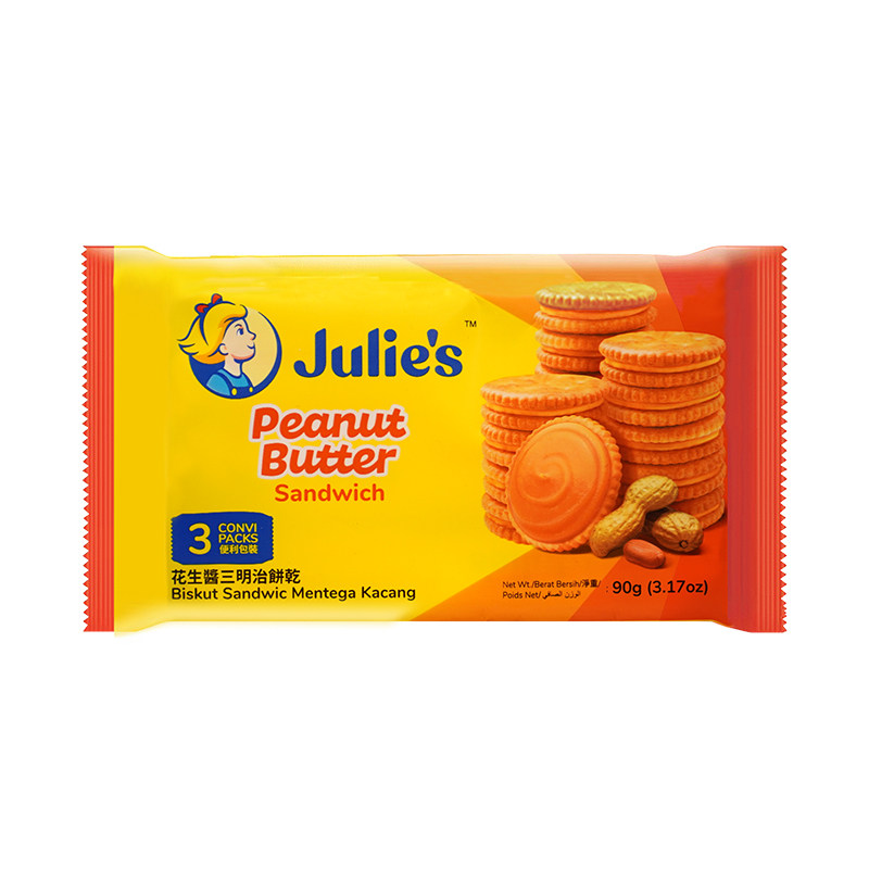 【 Self-operated 】9.9 Imported julies peanut butter chocolate cheese Sandwich cookies Soda snacks thumbnail 6