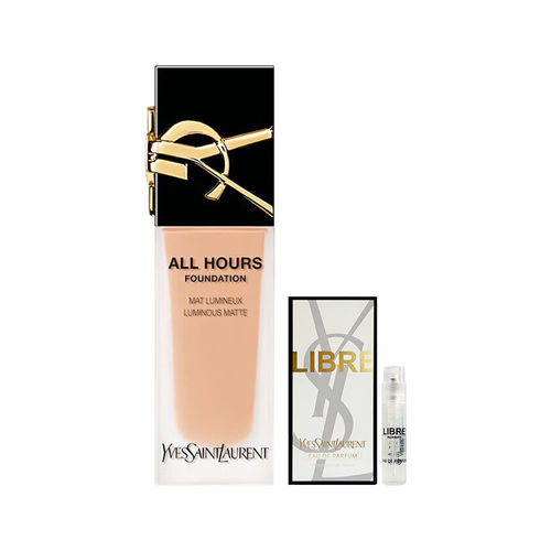 YSL圣罗兰恒久无瑕持妆粉底液25ml+香水1.2ml 控油遮瑕