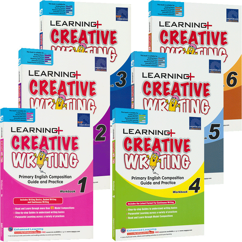【自营】SAP Learning Creative Writing Workbook 1-6学习系列1-6年级 英语创意写作训练题 新加坡英文原版进口图书小学教辅