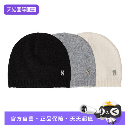 【自营】SATUR ARCHIVE 2025秋冬新款复古金属小标针织帽毛线帽