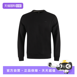 【自营】Hugo Boss/雨果博斯 男士纯色刺绣圆领套头卫衣 50546387