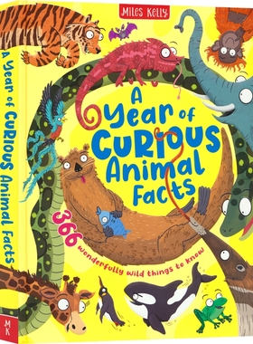 【自营】A Year Of Curious Animal Facts 儿童趣味动物百科科普 精装大开本 小学生英语课外读物 英文原版进口儿童图书