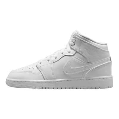 【自营】耐克童 GS AJ1中帮纯白色复古篮球鞋554725-136
