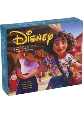 【自营】英文原版 迪士尼动画2026年每日日历 Disney A Year of Animation 2026 Daily Calendar 动画电影剧照周边 办公室桌面台历