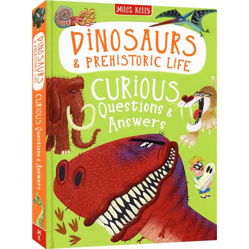 【自营】Miles Kelly Curious Q & A Dinosaurs And Prehistoric Life 恐龙与史前生命 儿童百科科普读物 精装大开本 英文原版