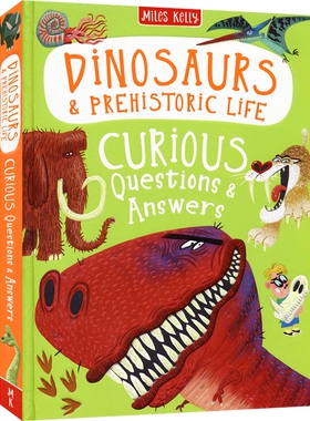 【自营】Miles Kelly Curious Q & A Dinosaurs And Prehistoric Life 恐龙与史前生命 儿童百科科普读物 精装大开本 英文原版