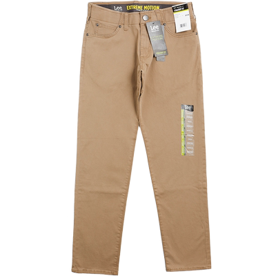 LEE李宽松直筒潮牌卡其色牛仔裤