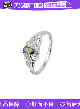 天然橄榄石戒指纯银轻奢情侣戒