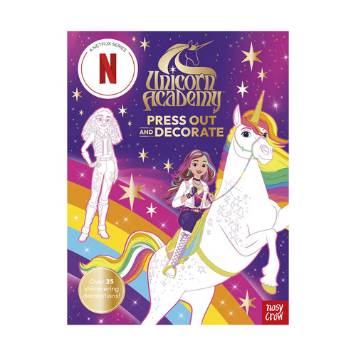 【自营】预售 英文原版 独角兽学院涂色活动书 精装 Unicorn Academy Press Out and Decorate