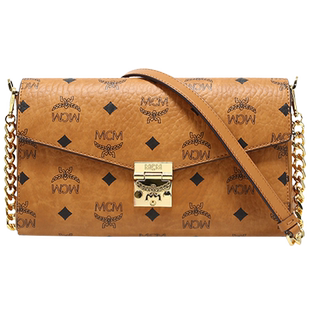 【自营】MCM女士新款中号信封包Millie Visetos斜挎包单肩链条包