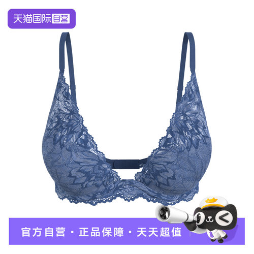 【自营】Calvin Klein CK女士文胸时尚经典蕾丝聚拢内衣 QF6396E