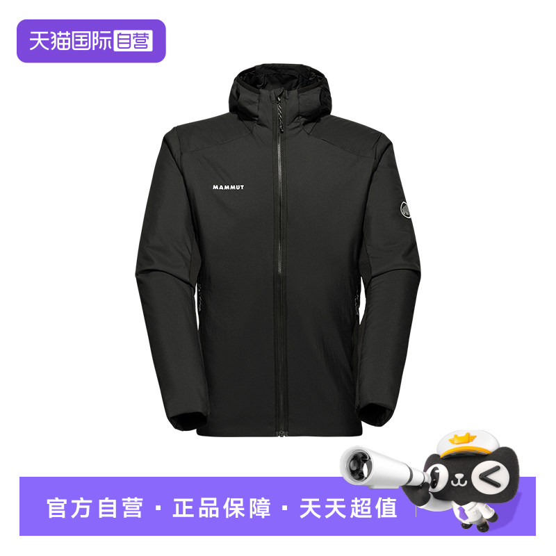 【自营】Mammut/猛犸象男装轻量混合连帽棉服男款防风户外登山