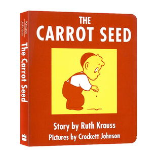 绘本The Carrot Seed Book吴敏兰书单纸板撕不烂 胡萝卜种子纸板书英文原版 Board 百本好书进口儿童英语启蒙绘本亲子早教 自营
