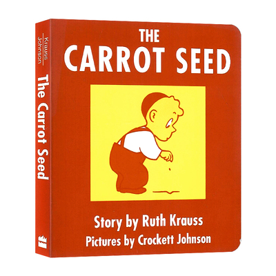 【自营】胡萝卜种子纸板书英文原版绘本The Carrot Seed Board Book吴敏兰书单纸板撕不烂 百本好书进口儿童英语启蒙绘本亲子早教