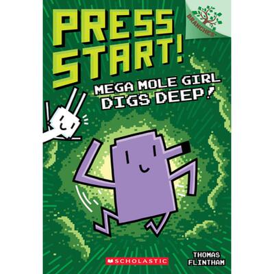 【自营】英文原版 Press Start! #15: Mega Mole Girl Digs Deep! 方块兔15 学乐大树系列桥梁漫画 儿童桥梁漫画图像小说