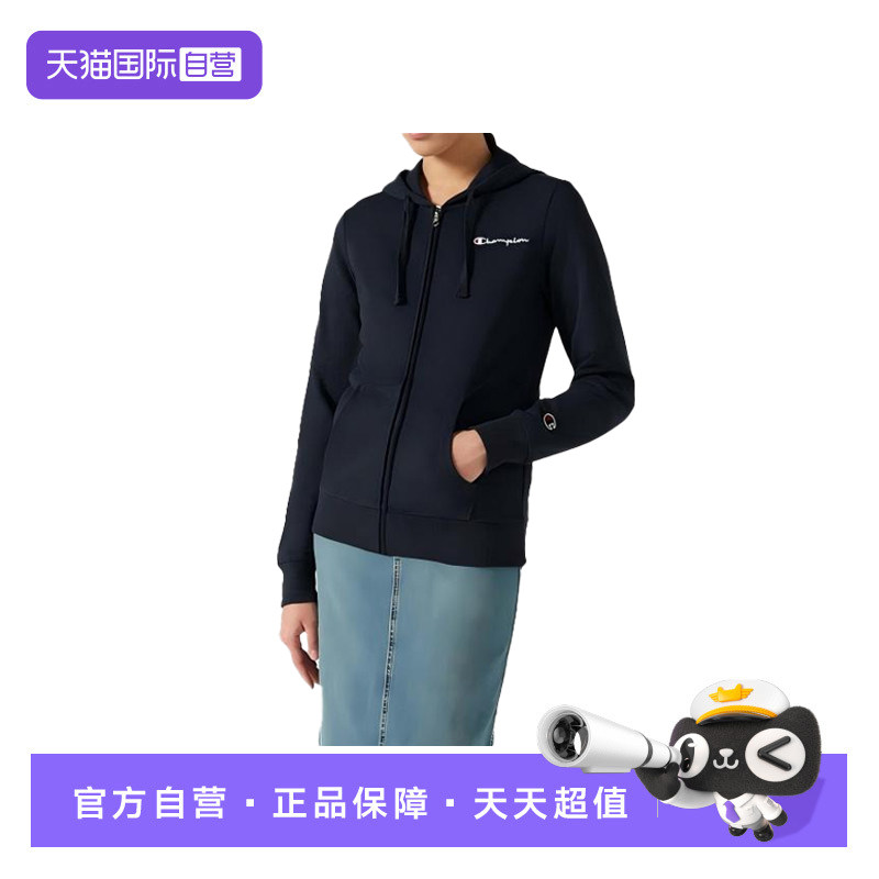 【自营】Champion冠军女士外套拉链连帽有口袋经典简约百搭118099