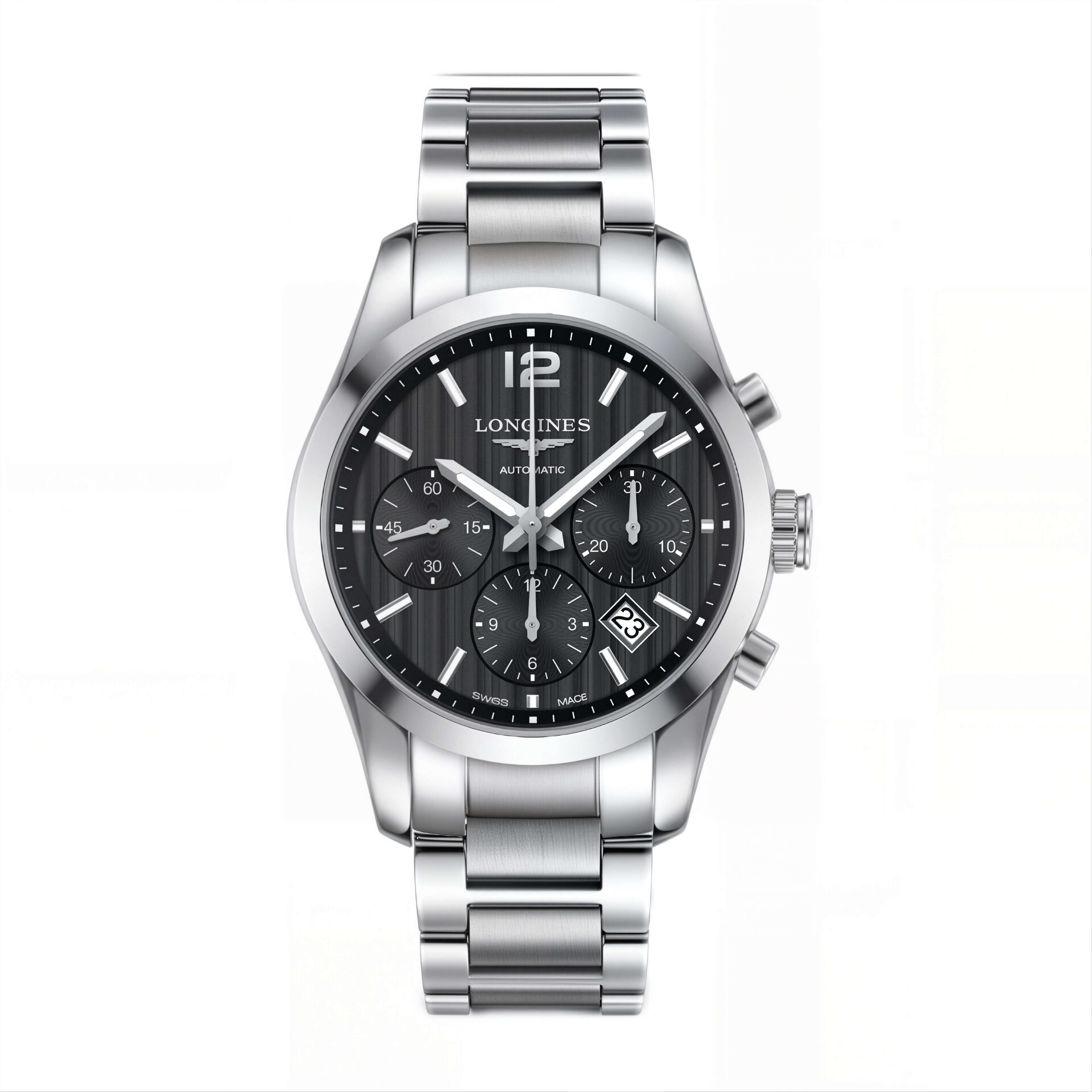 【自营】中古99新浪琴/康铂计时/41mm/黑盘钢带/男士自动机械表