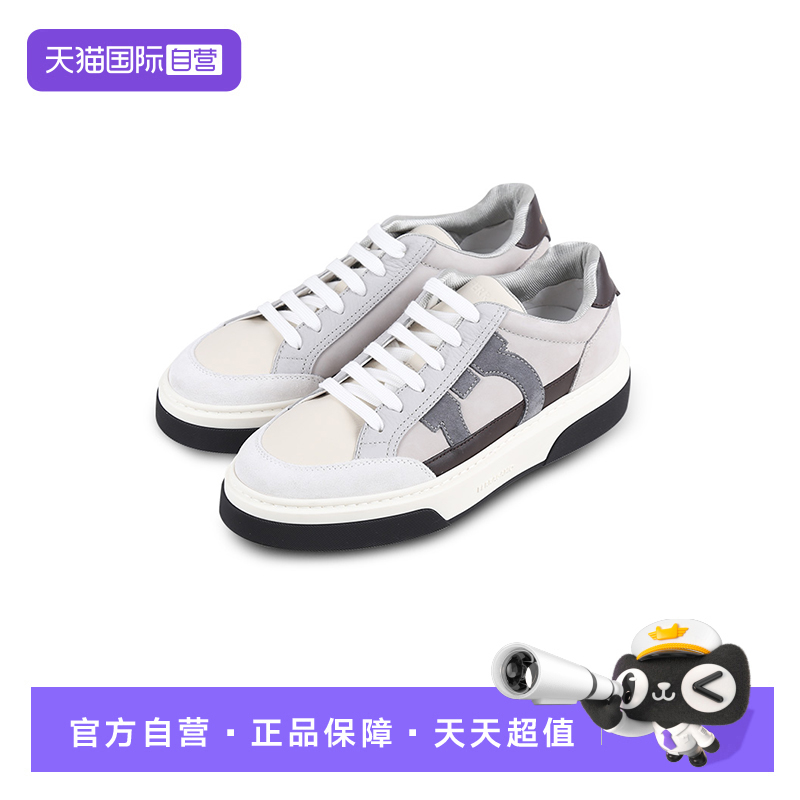 【自营】FERRAGAMO/菲拉格慕男士绒面革低帮时尚百搭系带休闲板鞋