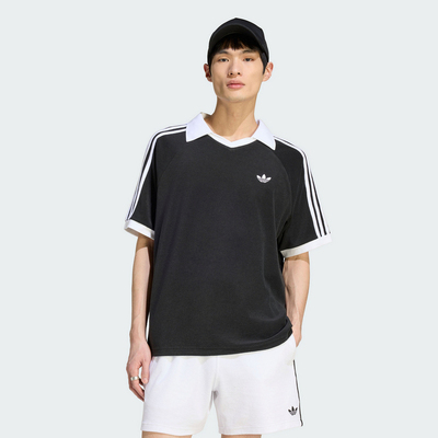 【自营】adidas阿迪达斯三叶草T恤休闲男女短袖V领POLO衫 KW7397
